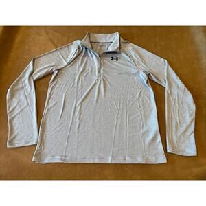 Under Armour Loose Quarter Zip Pullover Gray (Youth Large)